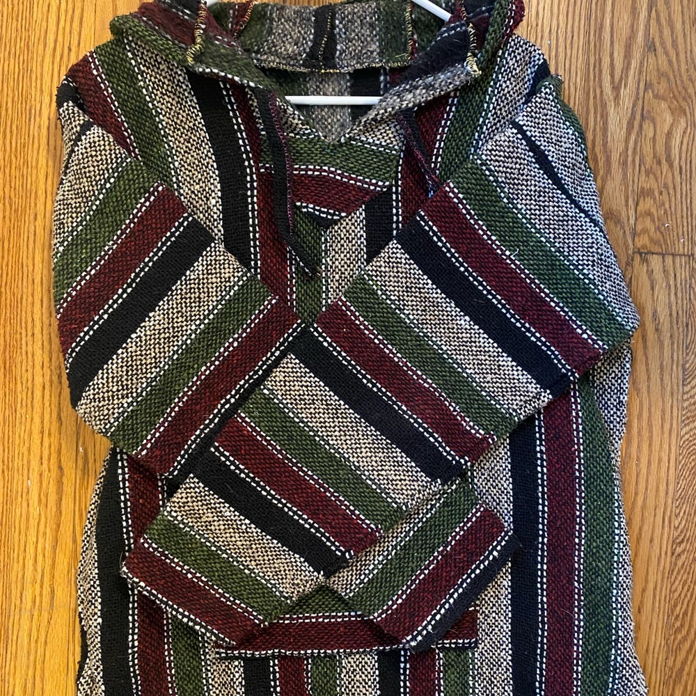 Hooded Pullover Poncho, Men’s Small